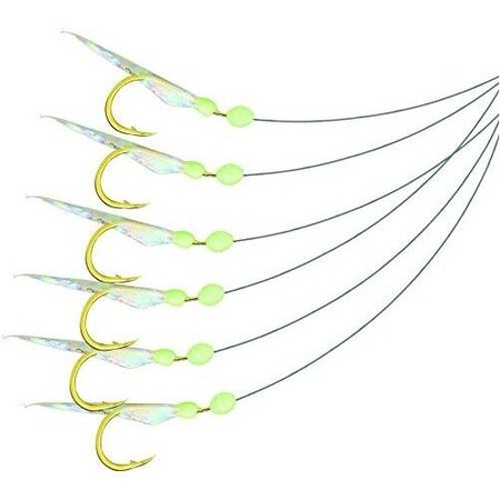 Mustad Ultrapoint Fluorocarbon Sabiki Rig, Hage Aurora Style, Size 4 USR12-HAR-4-1